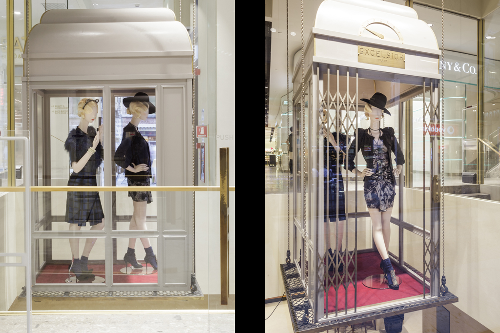 Shop window with lifts Autumn Winter Excelsior Verona 2014