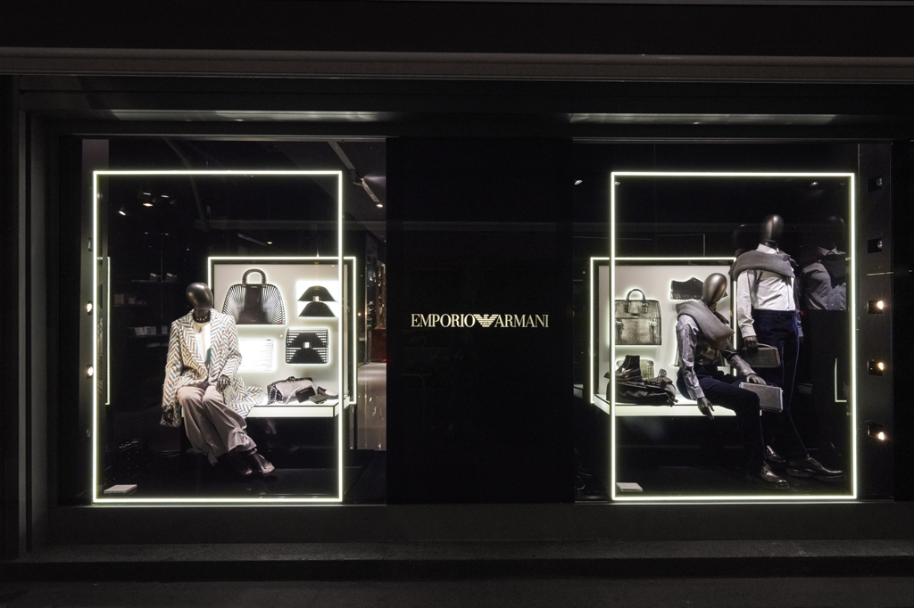 Shop windows Emporio Armani Fashion Week 2014