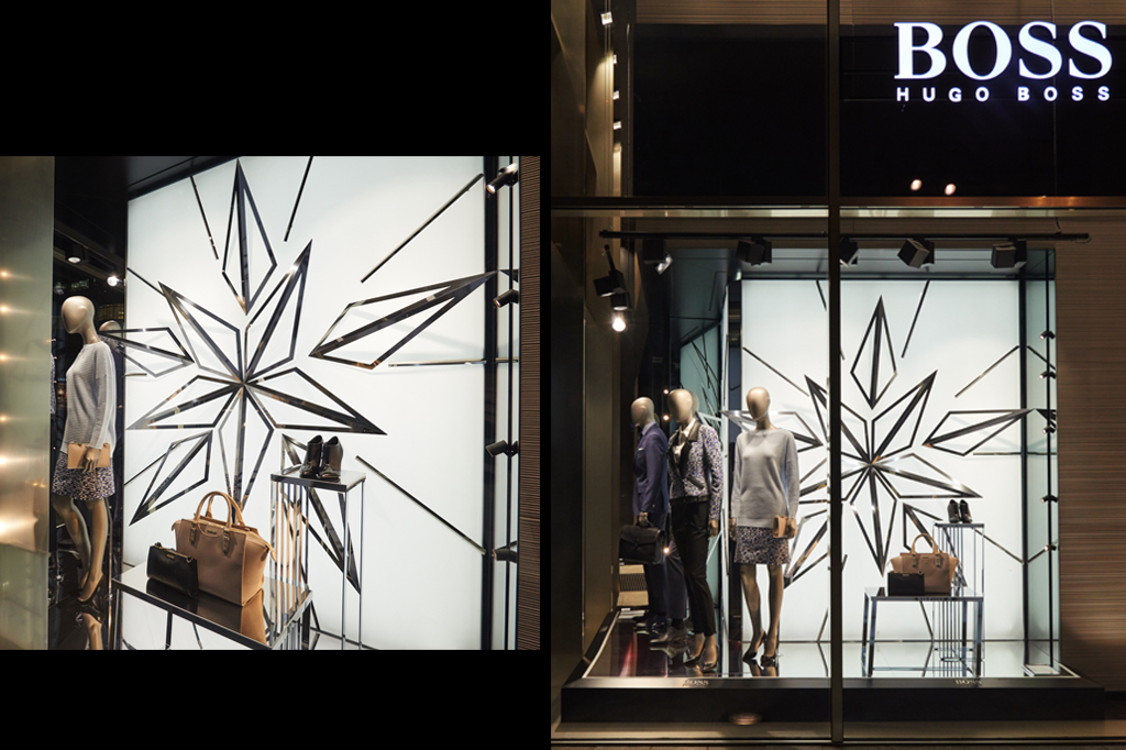 Vetrina Natale 2014 Hugo Boss, San Babila, Milano