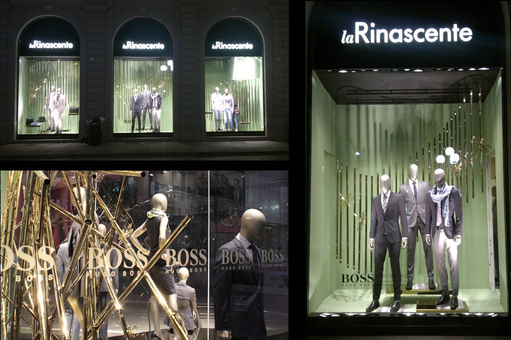 Hugo Boss, vetrina Rinascente primavera estate